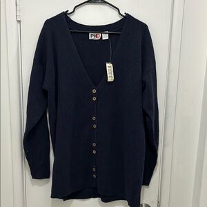 PHD Black Button-Up Cardigan